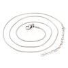 201 Stainless Steel Round Snake Chain Necklaces for Women NJEW-G140-06A-P-1-2