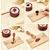 Brass Wax Seal Stamps with Rosewood Handle AJEW-WH0412-0050-3