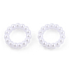 ABS Plastic Imitation Pearl Linking Rings OACR-T015-06A-01-3