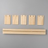 Rectangle Bamboo Earring Display Card Stands EDIS-WH0005-27-2