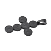 Ion Plating(IP) 304 Stainless Steel Saint Benedict Medal Cross Pendants STAS-F012-12B-2