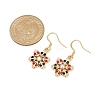 Christmas Theme Alloy Rhinestone Dangle Earrings EJEW-JE06627-02-4