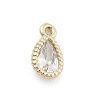 Brass Micro Pave Cubic Zirconia Pendants KK-M306-05G-04-1