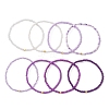 8Pcs Glass Seed Beads Stretch Bracelets for Women BJEW-MZ00270-5