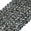 Natural Snowflake Obsidian Beads Strands G-K389-B65-01-1