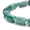 Natural Emerald Quartz Column Beaded Stretch Bracelet BJEW-JB07902-4