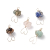 Natural Mixed Gemstone Pendants PALLOY-JF01915-1