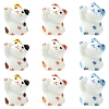 6Pcs 3 Colors Handmade Bright Glazed Porcelain Beads PORC-YW0001-32-2
