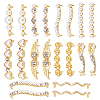 20Pcs 10 Styles Alloy & Crystal Rhinestone & Plastic Pearl Shoe Buckle Clips FIND-PH0024-68G-1