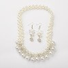 Imitated Pearl Acrylic Jewelry Sets SJEW-JS00594-01-1