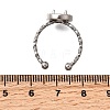 Round 304 Stainless Steel Adjustable Cuff Ring Components STAS-H237-02E-P-2