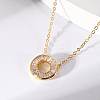 Elegant Brass Crystal Rhinestone Ring Women's Pendants Necklaces for Casual and Workwear GS5878-1