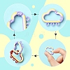 10Pcs Spray Painted Alloy Spring Gate Rings FIND-YW0009-45-2