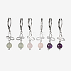 Stainless Steel Gemstone Dangle Leverback Earrings EJEW-JE01745-1