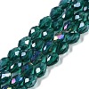 Transparent Electroplate Glass Beads Strands LS-EGLA-N013-T4mm-B24-1