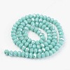 Electroplate Opaque Solid Color Glass Beads Strands LS-EGLA-A034-P8mm-L15-2