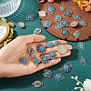 Tibetan Style Alloy with Resin Imitation Turquoise Connector Charms FIND-TAC0035-47AS-05-6