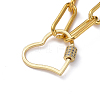 Iron Paperclip Chain Necklaces NJEW-JN02666-02-2