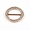 Flat Round Alloy Buckles PALLOY-WH0086-36-1