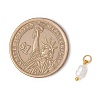 Natural Cultured Freshwater Pearl Potato Charms with Brass Jump Rings X-PALLOY-JF04176-01-2