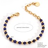 Bohemian Style Natural Lapis Lazuli Round Beaded Bracelets for Women JU9810-3-2