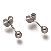 304 Stainless Steel Ball Stud Earrings STAS-H136-07A-P-1