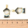 Graduation Season Brass Enamel Pendants KK-CBAF2EC-03G-E01-3