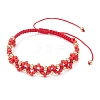 Glass Braided Beaded Bracelets BJEW-MZ00304-02-2