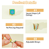 10Pcs 5 Colors 304 Stainless Steel Cuff Earrings EJEW-HS0001-43C-4