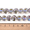 Electroplate Transparent Glass Beads Strands EGLA-B012-AB16-4