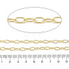 Rack Plating Oval Brass Curb Chains CHC-A010-01G-06-2