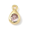 Brass Micro Pave Cubic Zirconia Charms KK-G548-20G-03-1