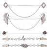 5Pcs 5 Styles Alloy Cardigan Clips AJEW-AR0004-96-1