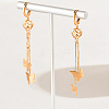 Fashionable Casual Butterfly Tassel Stainless Steel Leverback Earrings PX9736-4