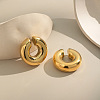 304 Stainless Steel C-Shaped Cuff Earrings BL2447-2