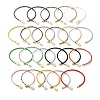 Steel Wire Ring & Copper Buckle & Plastic Pearl Bangles BJEW-S177-01-4
