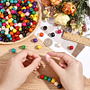 660Pcs 11 Colors Dyed Natural Maple Wood Beads WOOD-PA0001-61A-3