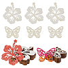 Unfinished Wood Pendant Decorations AJEW-FH0006-48-1
