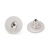 Brass Bullet Clutch Bullet Clutch Earring Backs with Pad KK-C3213-S-1