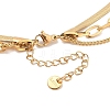 Golden Tone 304 Stainless Steel 3 Layer Necklaces for Women NJEW-A032-03G-01-3