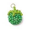 Glass Seed Beaded Tomato Pendants PALLOY-MZ01081-01-1