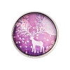 Round with Deer Glass Brooches JEWB-A022-01H-1