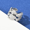 304 Stainless Steel Adjustable Open Cuff Rings for Women LS-RJEW-K299-01P-3