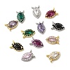 Brass Micro Pave Cubic Zirconia Horse Eye Charms KK-F929-05-1