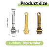 90Pcs 3 Colors Tibetan Style Zinc Alloy Pendants TIBEP-DC0001-49-2