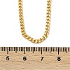 Brass Curb Chain Necklaces KK-F891-20G-3