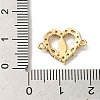 Brass Pave Clear Cubic Zirconia Connector Charms KK-M278-02A-G-3