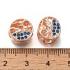 Rack Plating Alloy Rhinestone European Beads PALLOY-P307-06RG-2