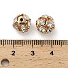 10mm Brass Crystal Rhinestone Beads KK-S519-01C-01G-3