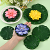 Artificial EVA Foam Lotus Leaf & Flower AJEW-SP0003-26B-4